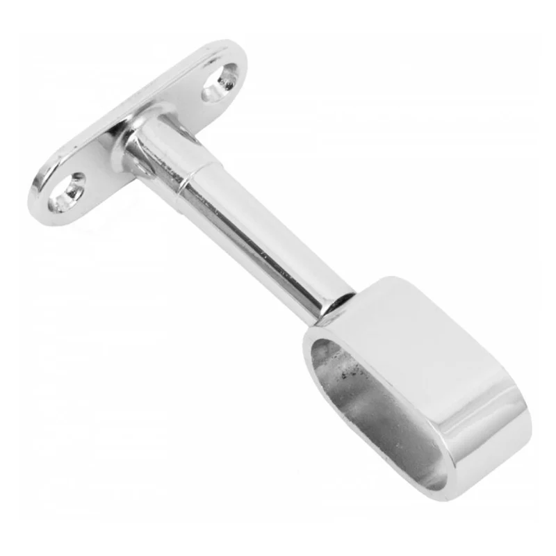 Support de distance barre ovale 15x30mm, chrome