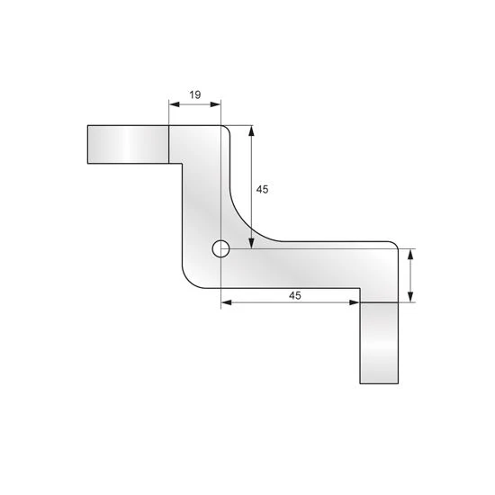 Fixation d'angle de tablette pour tuyau Ø25mm