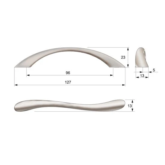 Poignée de meuble 96mm UZ05 - Satin