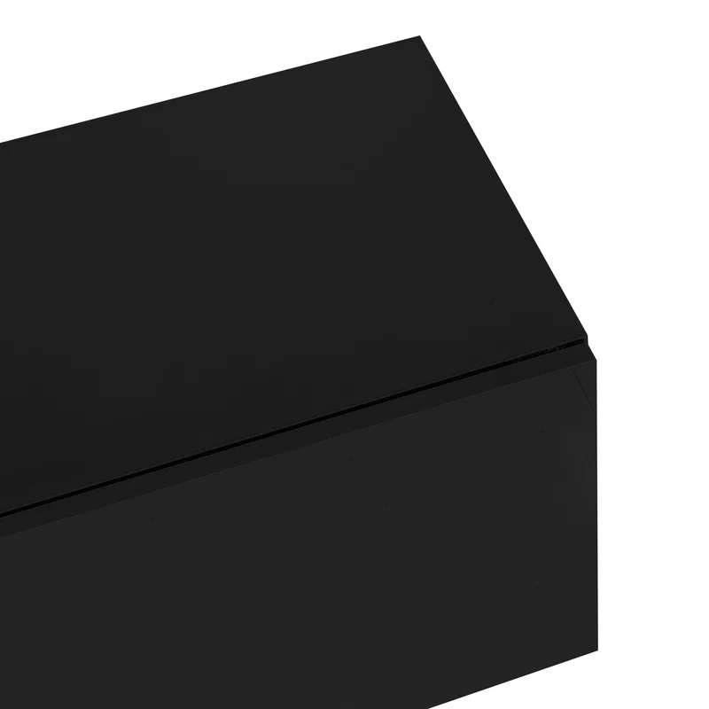Meuble TV noir laqué 4 portes avec accents dorés 170*35*46cm QAHRELS