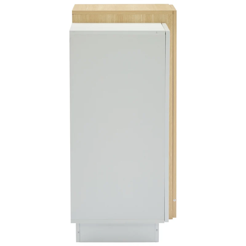 Buffet blanc brillant effet bois 4 tiroirs et 2 portes 140*35*81cm GREXEDS