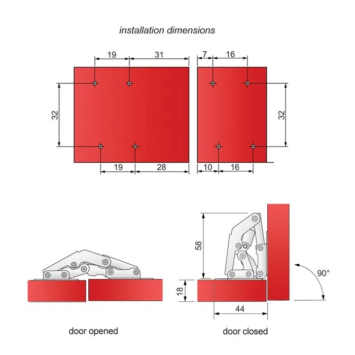 Charnière type "FROG"