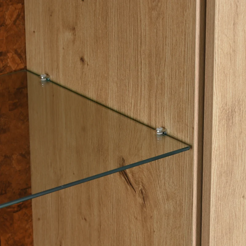 Buffet haut vitrine moderne avec éclairage LED 150Hx78Lx40Tcm TRICOKS