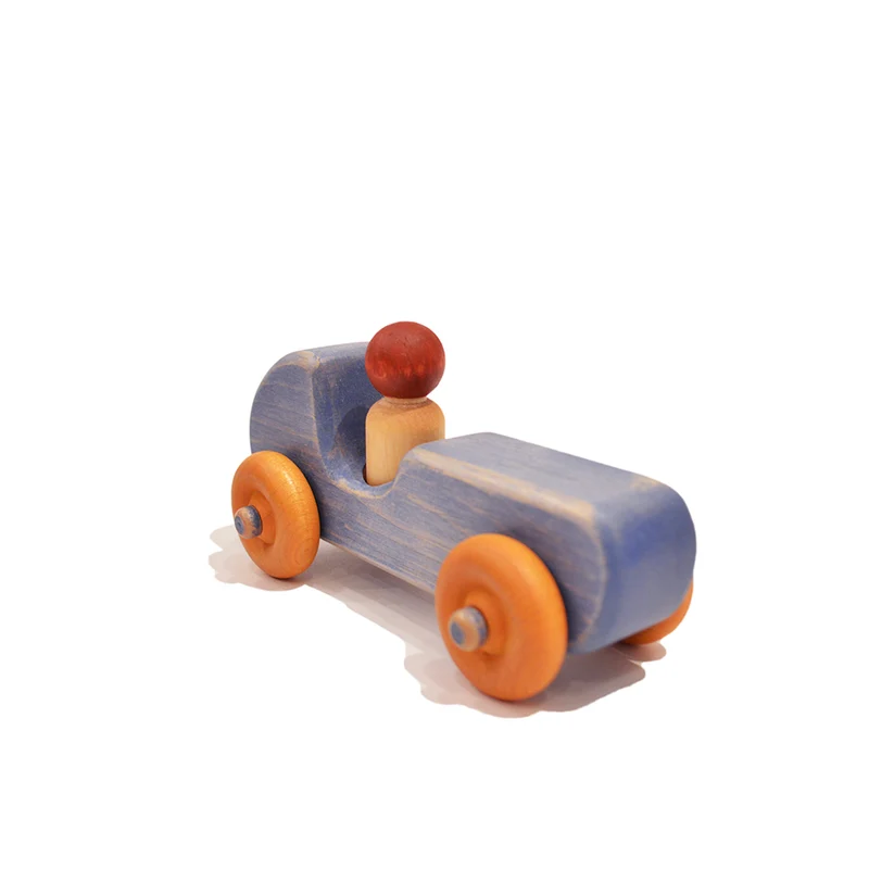 Voiture Cabriolet + conducteur -Bleue