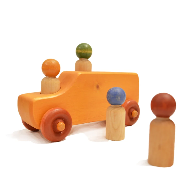 Autobus 3 passagers + conducteur - Jaune