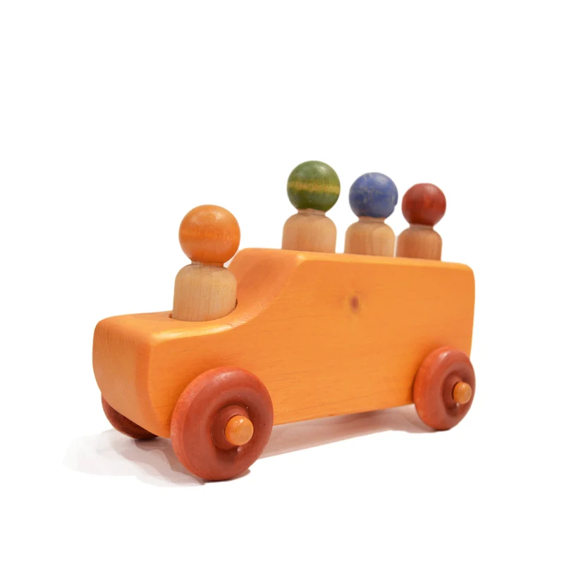 Autobus 3 passagers + conducteur - Jaune