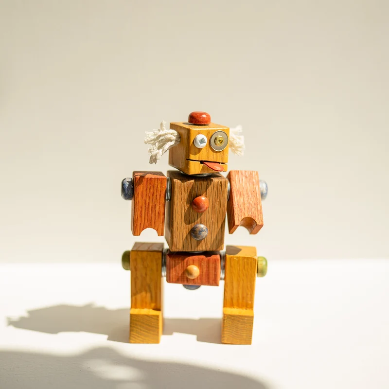 Robot en bois fait à la main | Jean-Claude - 4 choix