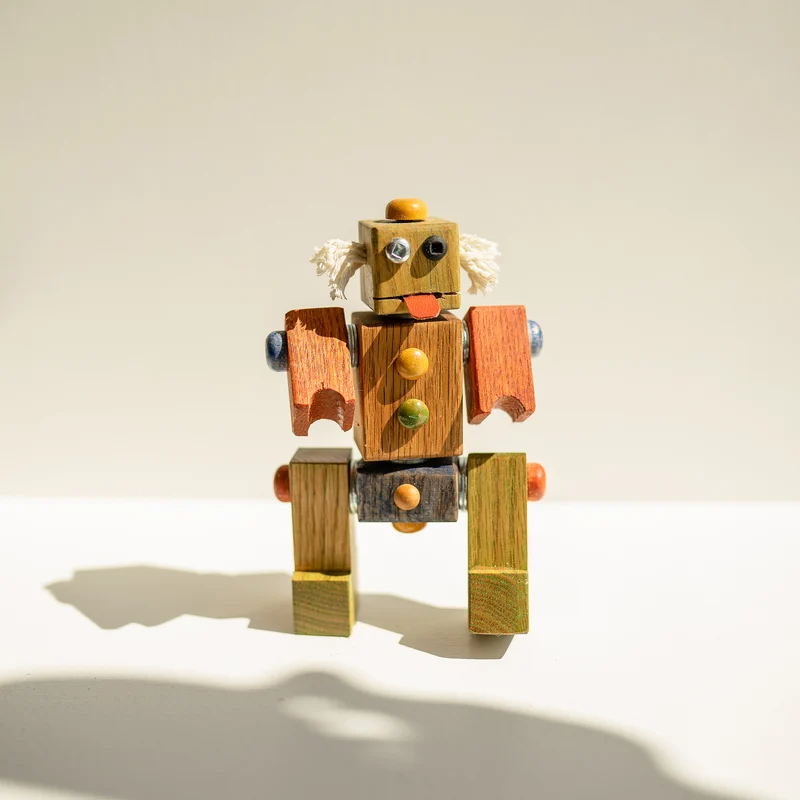 Robot en bois fait à la main | Jean-Claude - 4 choix