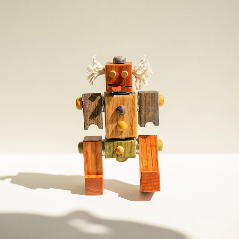Robot en bois fait à la main | Jean-Claude - 4 choix