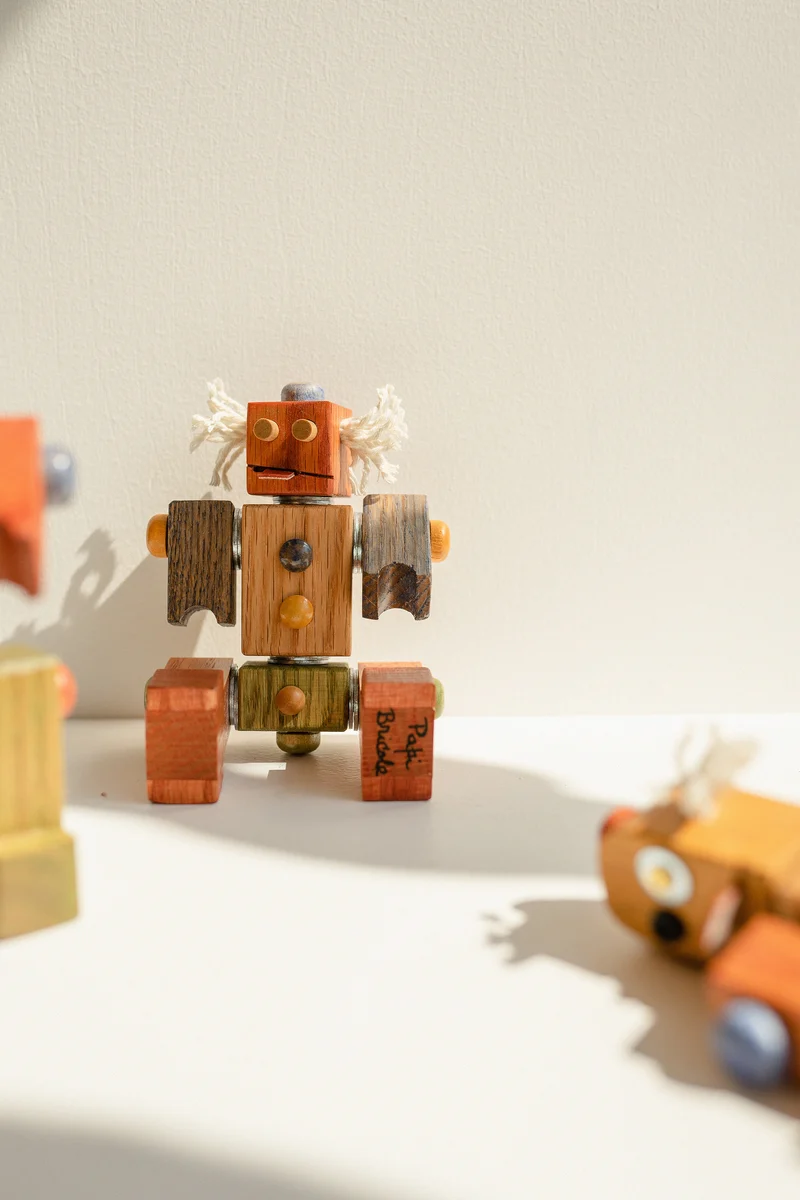 Robot en bois fait à la main | Jean-Claude - 4 choix