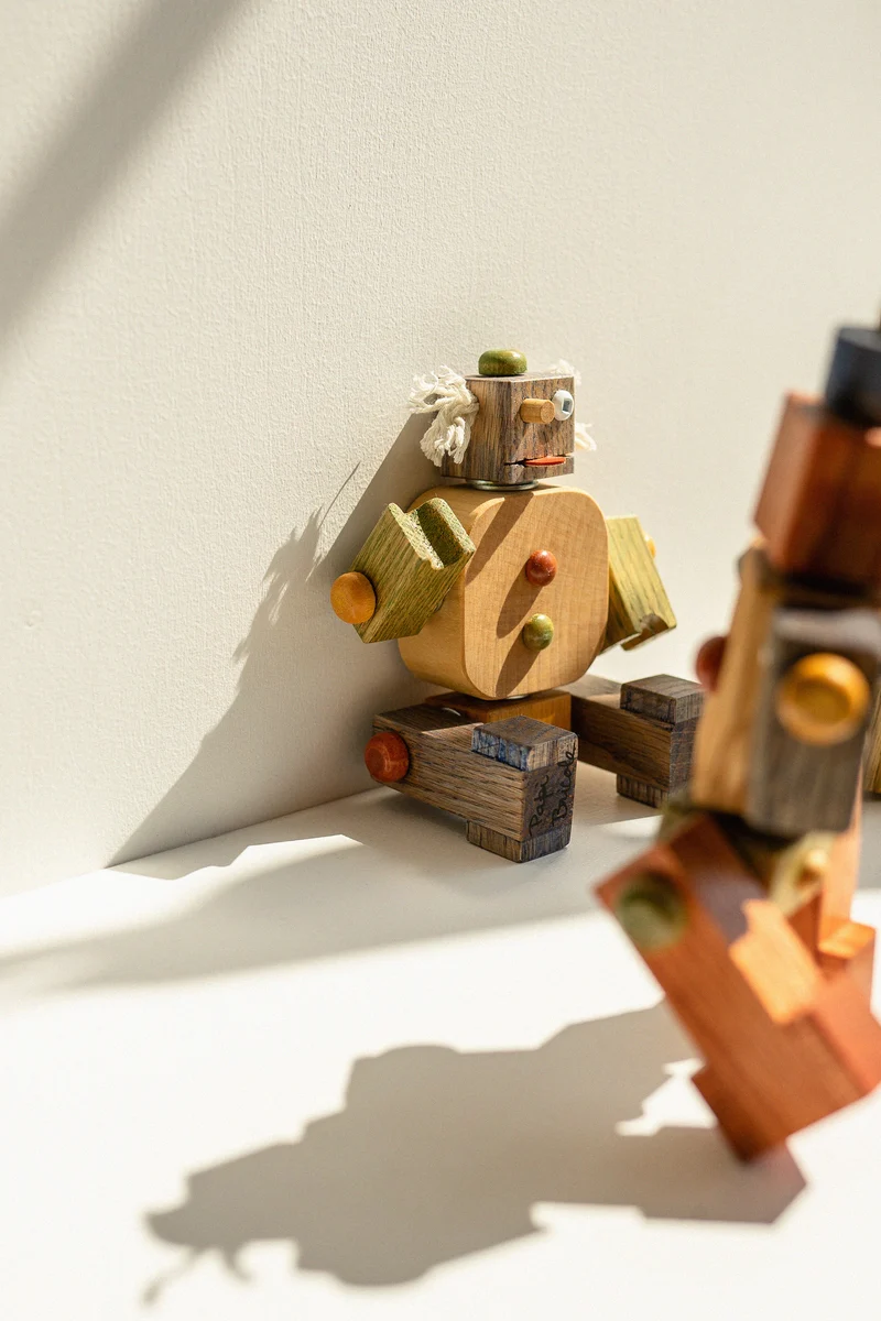 Robot en bois fait à la main | Jean-Claude - 4 choix