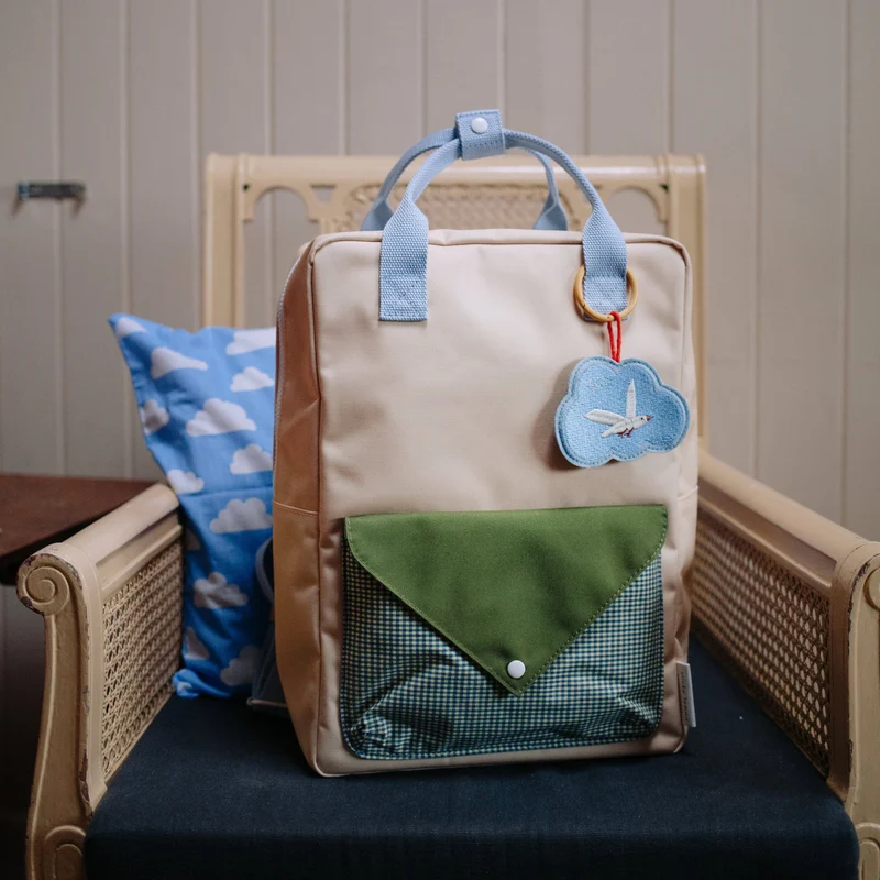 Grand sac à dos recyclé | Enveloppe - Twiggy beige