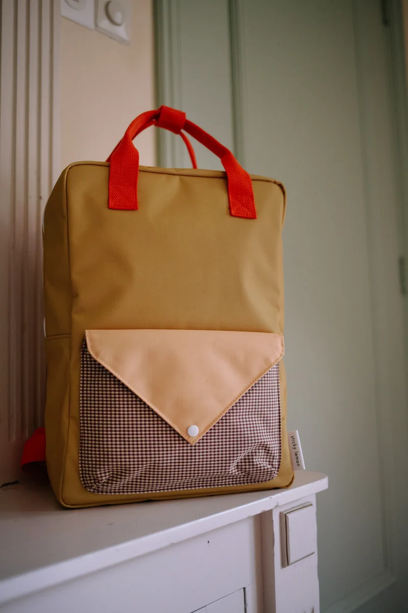 Grand sac à dos recyclé | Enveloppe - Bookworm green