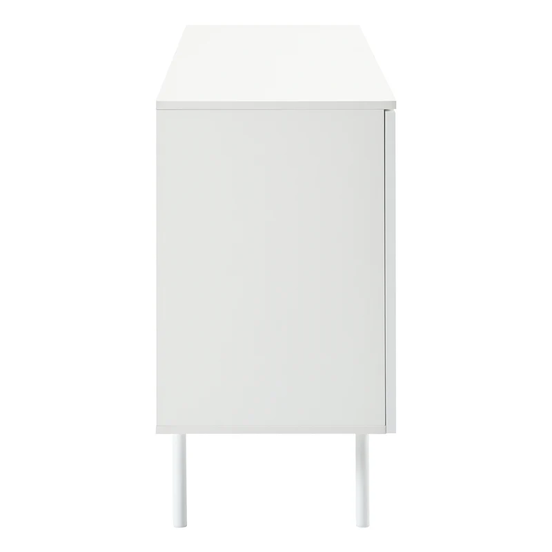 Buffet moderne blanc motif en arc 4 portes AHRE