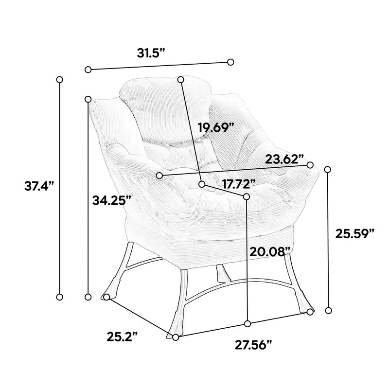 Fauteuil relax avec repose-pieds en flanelle grise, accoudoirs, poche latérale SERENELV