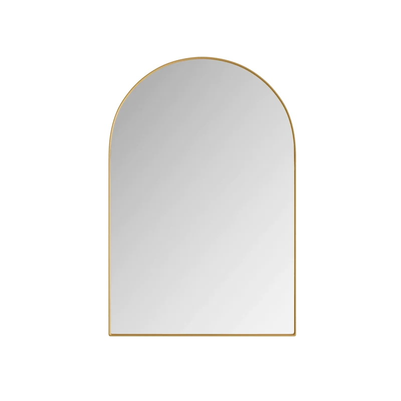 Armoire de toilette miroir arche dorée, armoire murale encastrée 91x61cm DUSKVINE