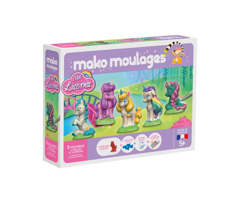 Kit créatif moulage + peinture (5) - Licornes