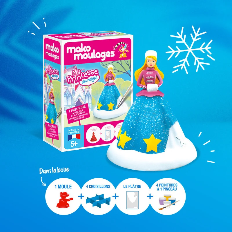 Kit créatif moulage + peinture - Ma princesse des neiges