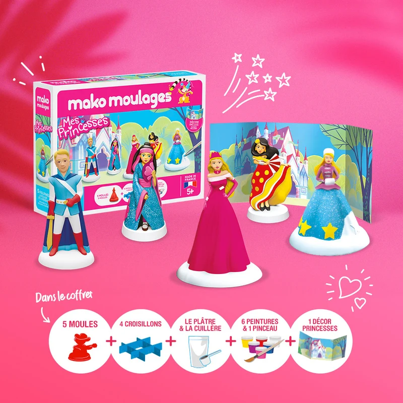 Kit créatif moulage + peinture (5) - Princesses