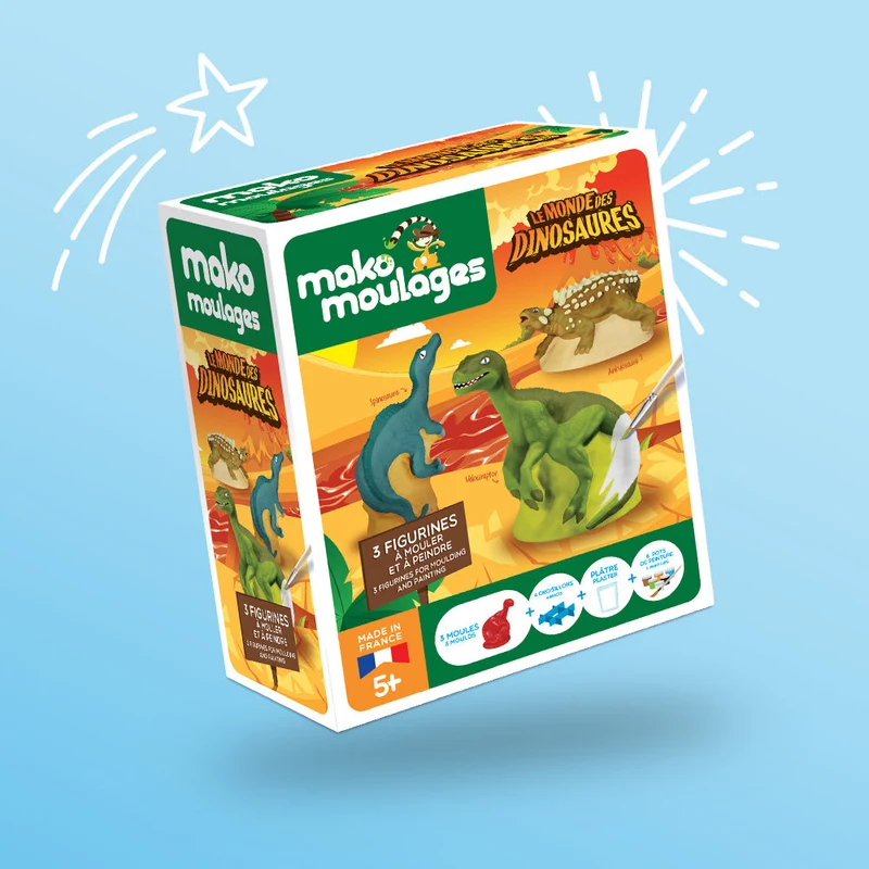 Kit créatif moulage + peinture (3) - Dinosaures