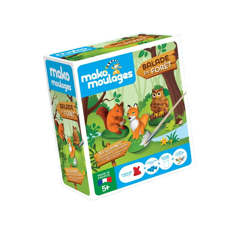 Kit créatif moulage + peinture (3) - Balade en forêt