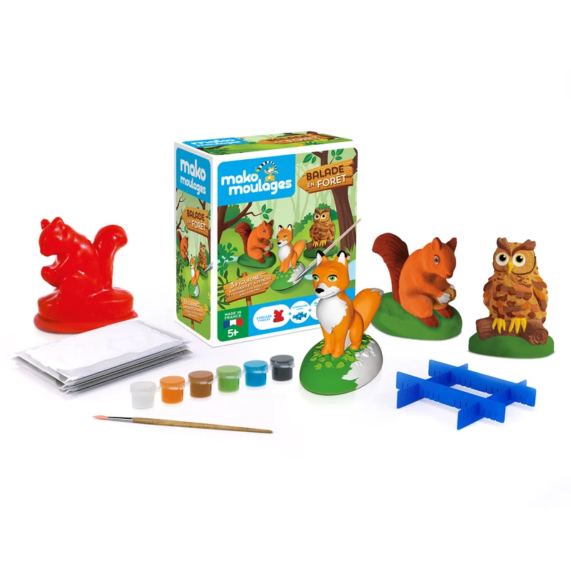Kit créatif moulage + peinture (3) - Balade en forêt