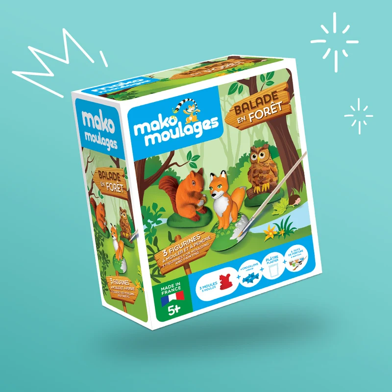 Kit créatif moulage + peinture (3) - Balade en forêt