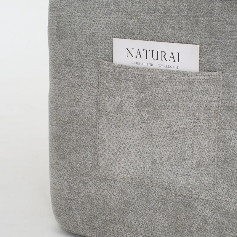 Canapé d'angle XXL L-Form modulable 264cm en chenille gris clair, profond, sans montage, confort moelleux DECENTRA