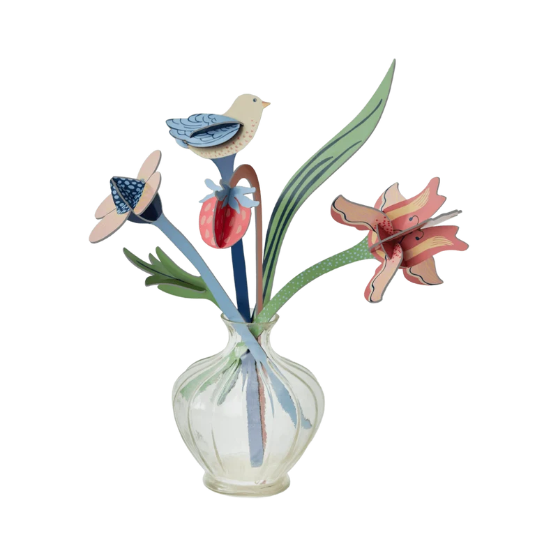 Décoration carton recyclé - Bouquet William Moris