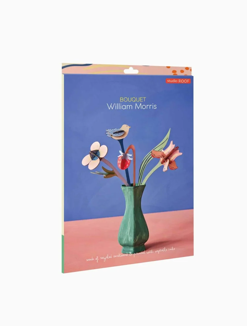 Décoration carton recyclé - Bouquet William Moris