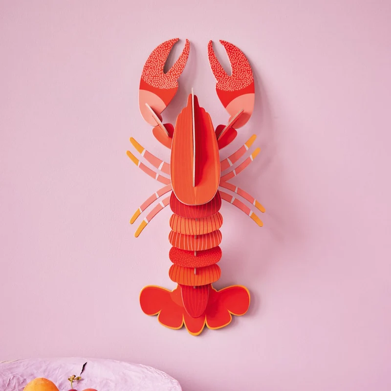 Décoration murale carton recyclé - Homard