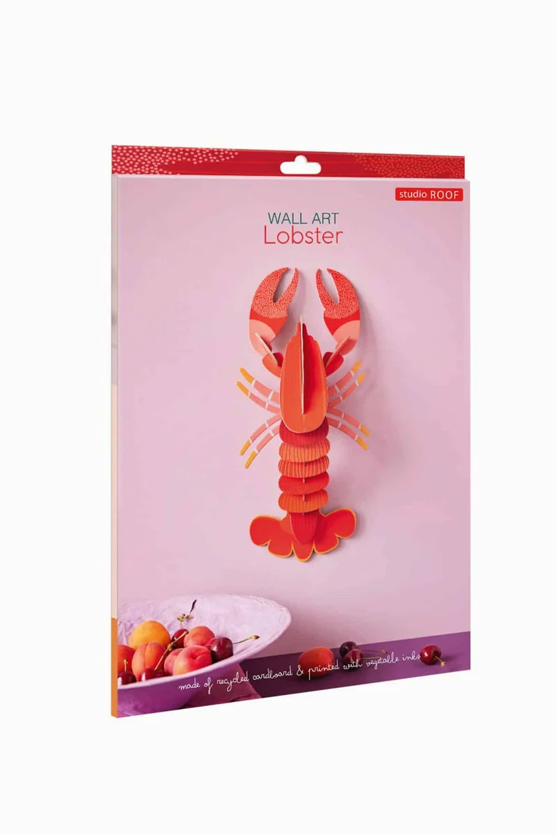 Décoration murale carton recyclé - Homard