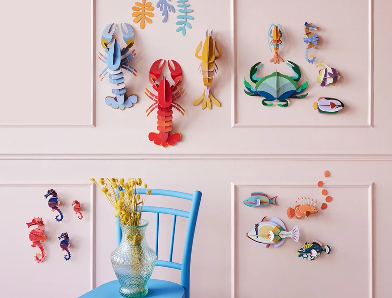Décoration murale carton recyclé - Homard