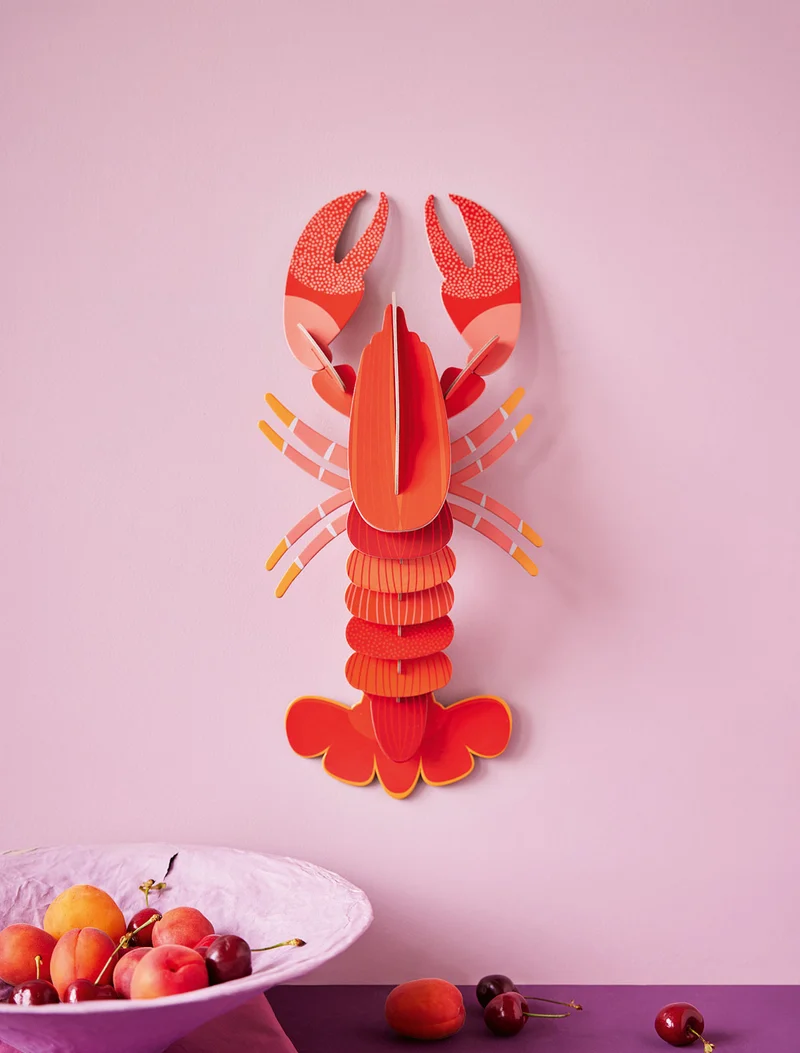 Décoration murale carton recyclé - Homard