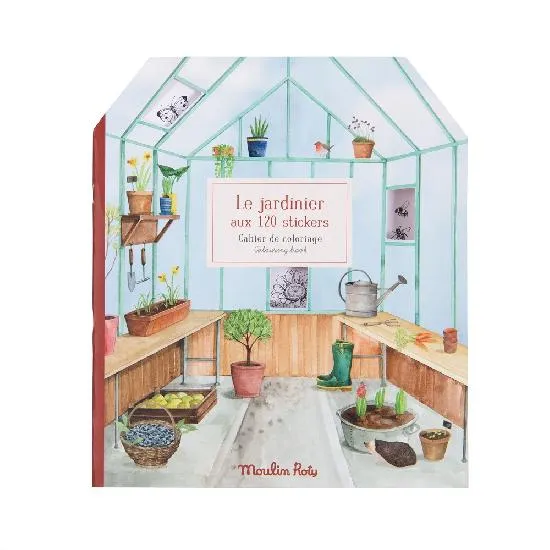 Cahier de coloriage + 120 collants - Le jardinier