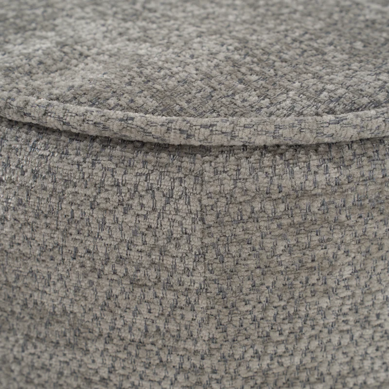 Meridienne canapé simple moelleux en chenille grise sans montage coussin inclus, poches latérales AQUAPON