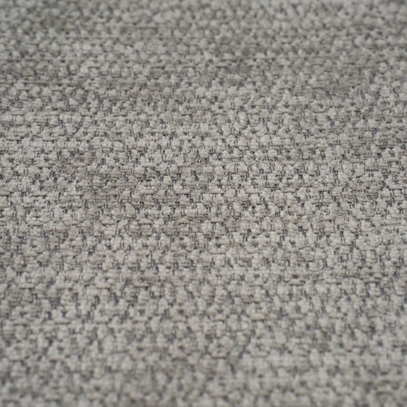 Meridienne canapé simple moelleux en chenille grise sans montage coussin inclus, poches latérales AQUAPON