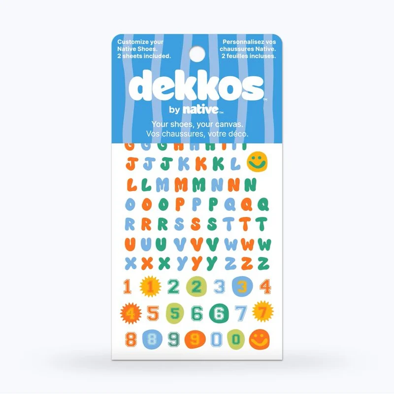DEKKOS temporaire Native - Alphabet vert