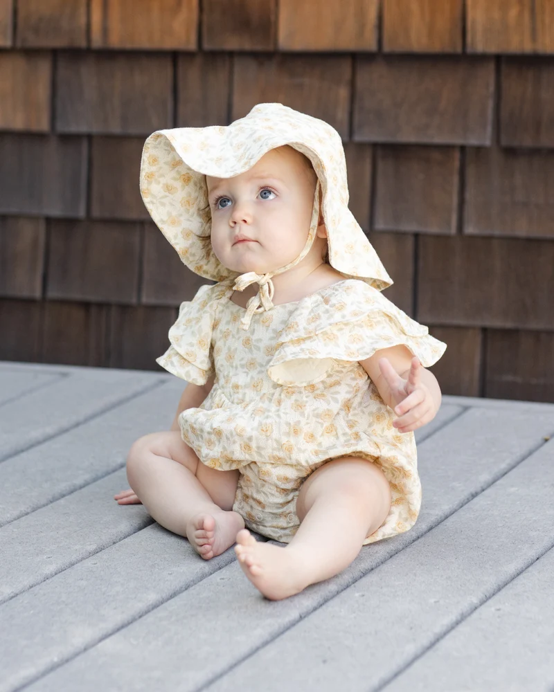Chapeau soleil | Floppy - Yellow floral