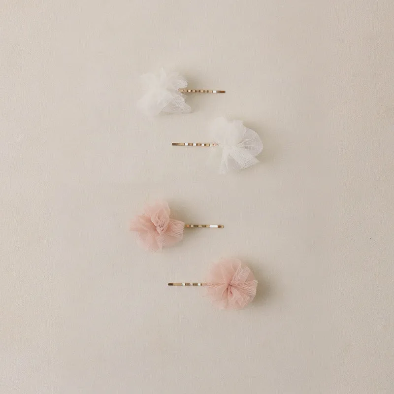 Épingles à cheveux (4) - Pearl / Pink