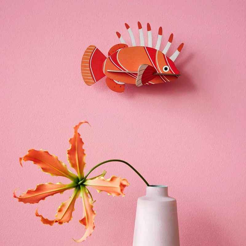 Décoration murale carton recyclé - Poisson-papillon