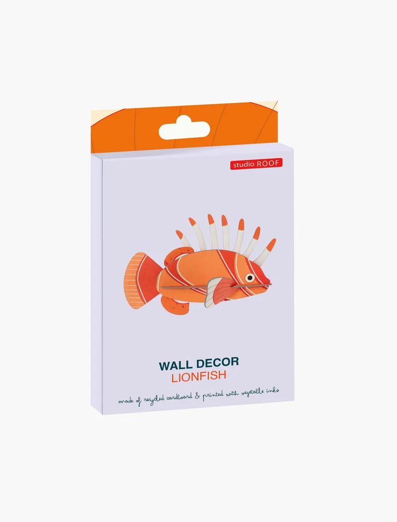 Décoration murale carton recyclé - Poisson-papillon