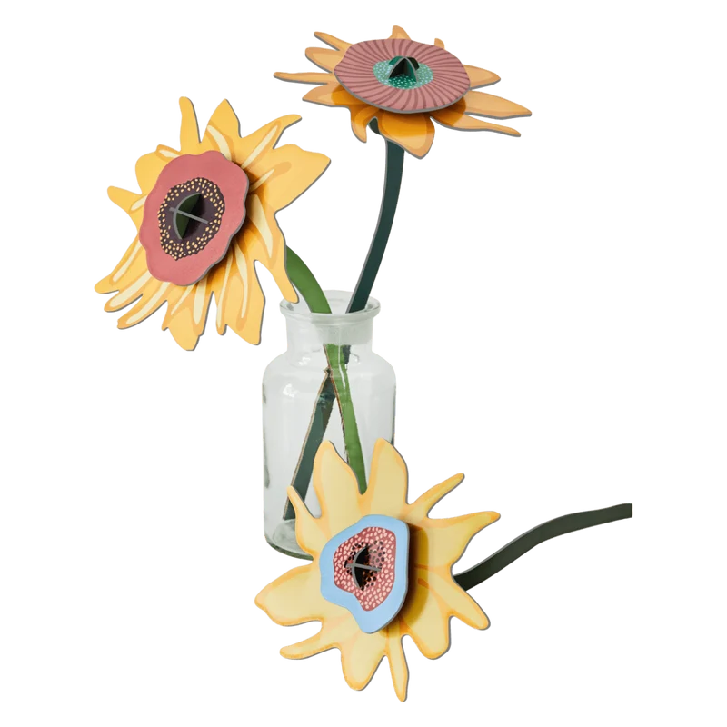 Décoration carton recyclé - Bouquet Van Gogh