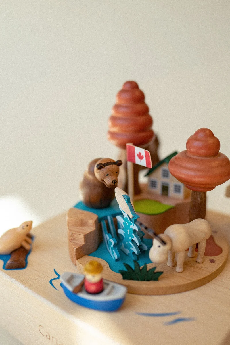Boite musicale en bois - Canada