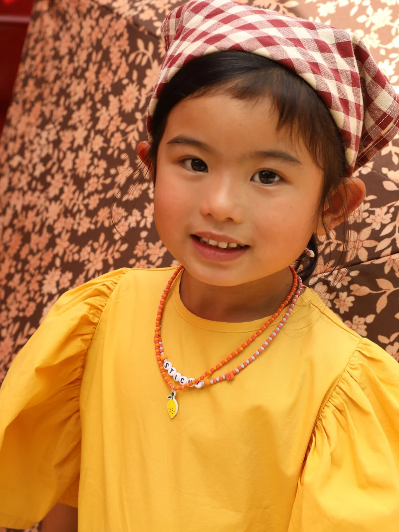 Collier pour enfant | Lemon - Yellow + orange juice