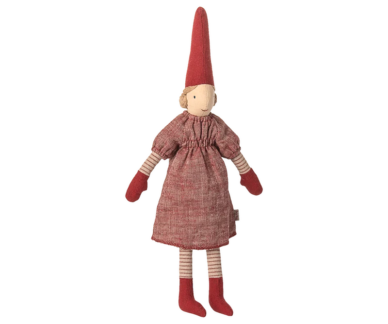 Peluche Pixie | Taille 2 - Robe rouge