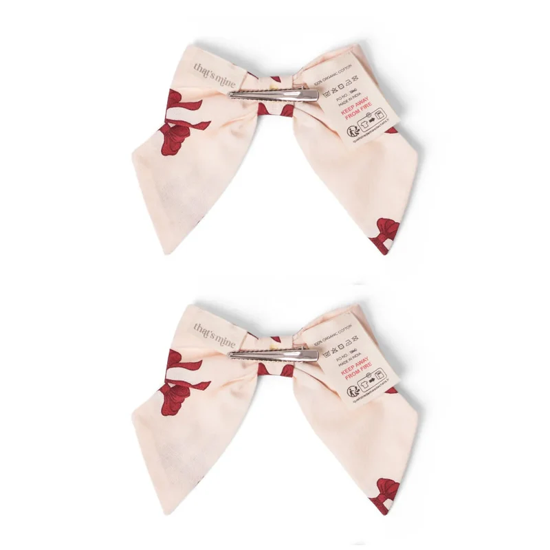 Duo pinces en boucle | Tori - Rouge