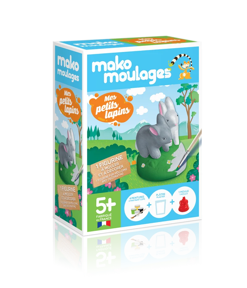 Kit créatif moulage + peinture - Lapin