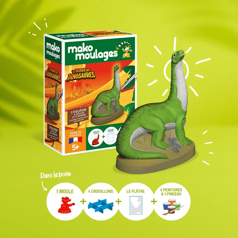 Kit créatif moulage + peinture - Diplodocus