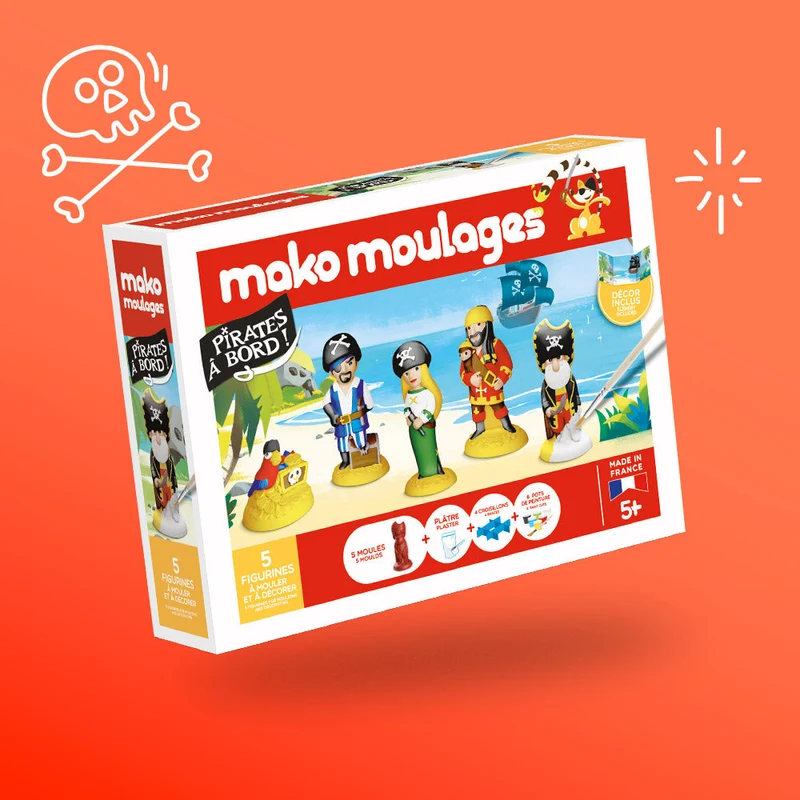 Kit créatif moulage + peinture (4) - Pirates à bord
